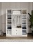 %100 Mdf 4 Kapaklı 2 Çekmeceli 12 Raflı Elbise Dolabı – Gardırop / Soft Beyaz 182X140X52 cm Animasyonlu Moriva 3