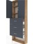 Arges Dolap 3 Raflı 3 Çekmeceli 2 Kapaklı 88X30X243 Çam-Antrasit 5