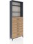 Arges Dolap 3 Raflı 6 Çekmeceli 88X30X243 Antrasit-Çam 2