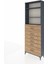 Arges Dolap 3 Raflı 6 Çekmeceli 88X30X243 Antrasit-Çam 3