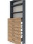 Arges Dolap 3 Raflı 6 Çekmeceli 88X30X243 Antrasit-Çam 5