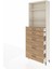Arges Dolap 3 Raflı 5 Çekmeceli 88X30X243 Aytaşı-Çam 4