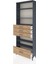 Arges Dolap 5 Raflı 4 Çekmeceli 88X30X243 Antrasit-Çam 4