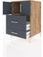 Kronos Komodin Tek Raflı 2 Çekmeceli 2 Kapaklı 60X59X96 Çam-Antrasit 4