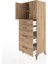 Hyperion Dolap 2 Raflı 4 Çekmeceli 2 Kapaklı 60X44X163 Çam-Çam 4