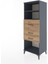 Hyperion Dolap 2 Raflı 3 Çekmeceli 60X44X163 Antrasit-Çam 3