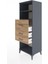 Hyperion Dolap 2 Raflı 3 Çekmeceli 60X44X163 Antrasit-Çam 4