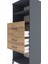 Hyperion Dolap 2 Raflı 3 Çekmeceli 60X44X163 Antrasit-Çam 5