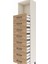 Arges Dolap Tek Raflı 8 Çekmeceli 44X30X182 Aytaşı-Çam 5