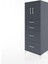 Hyperion Dolap 2 Raflı 4 Çekmeceli 2 Kapaklı 60X44X163 Antrasit-Antrasit 3