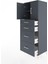 Hyperion Dolap 2 Raflı 4 Çekmeceli 2 Kapaklı 60X44X163 Antrasit-Antrasit 4