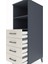Kronos Dolap 2 Raflı 4 Çekmeceli 44X59X134 Antrasit-Aytaşı 5
