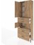 Arges Dolap 4 Raflı 4 Çekmeceli 4 Kapaklı 88X30X243 Çam-Çam 4