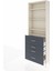 Arges Dolap 4 Raflı 4 Çekmeceli 88X30X243 Aytaşı-Antrasit 4