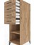 Kronos Dolap Tek Raflı 4 Çekmeceli 44X59X134 Çam-Çam 5