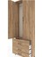 Arges Dolap Tek Raflı 3 Çekmeceli Tek Askılı 88X30X243 Çam-Çam 5