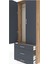 Arges Dolap Tek Raflı 3 Çekmeceli Tek Askılı 88X30X243 Çam-Antrasit 5