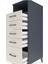 Kronos Dolap Tek Raflı 5 Çekmeceli 44X59X134 Antrasit-Aytaşı 5
