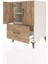 Kronos Komodin 2 Raflı Tek Çekmeceli 2 Kapaklı 60X59X96 Aytaşı-Çam 4