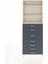 Arges Dolap 3 Raflı 7 Çekmeceli 88X30X243 Aytaşı-Antrasit 1