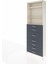 Arges Dolap 3 Raflı 7 Çekmeceli 88X30X243 Aytaşı-Antrasit 3