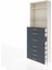Arges Dolap 3 Raflı 7 Çekmeceli 88X30X243 Aytaşı-Antrasit 4