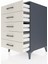 Kronos Komodin 5 Çekmeceli 60X59X96 Antrasit-Aytaşı 5