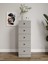%100 Mdf Moriva 5 Çekmece Şifonyer Gri 132 Cm-Animasyonlu 1