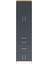 Hyperion Dolap 4 Raflı 3 Çekmeceli 4 Kapaklı 60X44X243 Çam-Antrasit 1