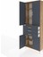 Arges Dolap 4 Raflı 3 Çekmeceli 4 Kapaklı 88X30X243 Çam-Antrasit 4
