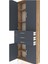 Arges Dolap 4 Raflı 3 Çekmeceli 4 Kapaklı 88X30X243 Çam-Antrasit 5
