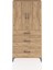 Arges Dolap 3 Raflı 3 Çekmeceli 2 Kapaklı 88X30X182 Çam-Çam 1