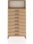 Arges Dolap Tek Raflı 8 Çekmeceli 88X30X182 Çam-Çam 1