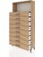 Arges Dolap Tek Raflı 8 Çekmeceli 88X30X182 Çam-Çam 4