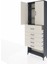 Arges Dolap 3 Raflı 5 Çekmeceli 2 Kapaklı 88X30X243 Antrasit-Aytaşı 4