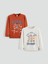 Yeni Sezon Bisiklet Yaka Erkek Çocuk Sweatshirt 2'li 1