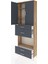 Arges Dolap 4 Raflı 4 Çekmeceli 2 Kapaklı 88X30X243 Çam-Antrasit 4