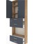 Arges Dolap 4 Raflı 4 Çekmeceli 2 Kapaklı 88X30X243 Çam-Antrasit 5