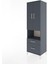 Hyperion Dolap 4 Raflı 2 Çekmeceli 2 Kapaklı 60X44X195 Antrasit-Antrasit 3