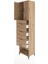 Hyperion Dolap 2 Raflı 4 Çekmeceli 2 Kapaklı 60X44X243 Çam-Çam 4