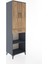Hyperion Dolap 4 Raflı Tek Çekmeceli 2 Kapaklı 60X44X195 Antrasit-Çam 2