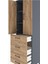 Hyperion Dolap 3 Raflı 4 Çekmeceli 2 Kapaklı 60X44X195 Antrasit-Çam 5