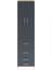 Hyperion Dolap 4 Raflı 4 Çekmeceli 2 Kapaklı 60X44X243 Çam-Antrasit 1