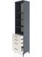Hyperion Dolap 4 Raflı 4 Çekmeceli 60X44X243 Antrasit-Aytaşı 4