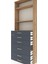 Arges Dolap 3 Raflı 6 Çekmeceli 2 Kapaklı 88X30X243 Çam-Antrasit 5