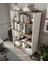 % 100 Mdf Moriva Kitaplık 8 Bölüm 4 Raf Soft Beyaz- Ceviz 180 cm 3