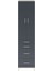 Hyperion Dolap 4 Raflı 4 Çekmeceli 2 Kapaklı 60X44X243 Aytaşı-Antrasit 1