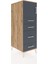 Kronos Dolap Tek Raflı 4 Çekmeceli Tek Kapaklı 44X59X134 Çam-Antrasit 2