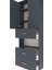 Arges Dolap 4 Raflı 3 Çekmeceli 2 Kapaklı 88X30X243 Antrasit-Antrasit 5