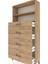 Arges Dolap 2 Raflı 4 Çekmeceli 88X30X182 Çam-Çam 5